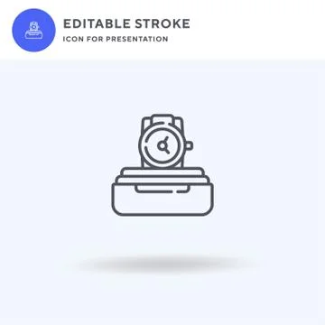 Watch icon vector, filled flat sign, solid pictogram isolated on white, logo Stock Illustration