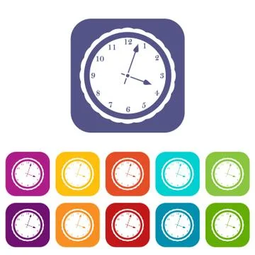Watch icons set Stock Illustration