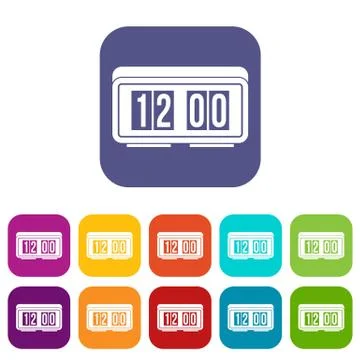 Watch icons set Stock Illustration