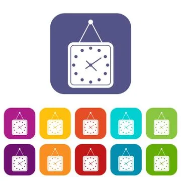 Watch icons set Stock Illustration