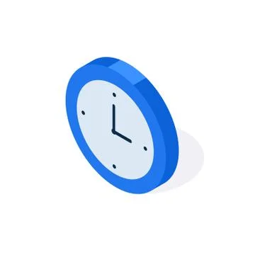 Watch isometric flat icon. 3d stopwatch timer isolated on white background Stock Illustration