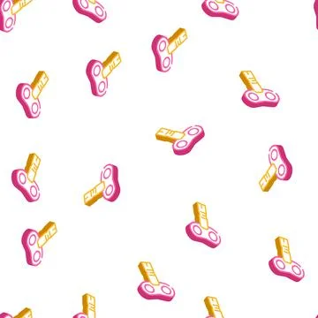 Watch key isometric icon seamless pattern Stock Illustration