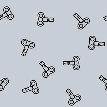 Watch key line vector seamless pattern Stock Illustration