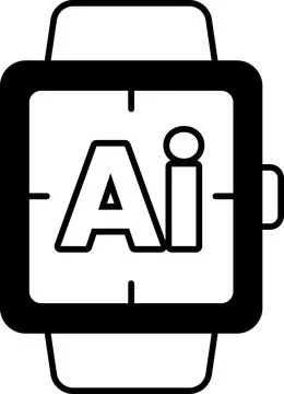 Watch with the letters AI on it Stock Illustration