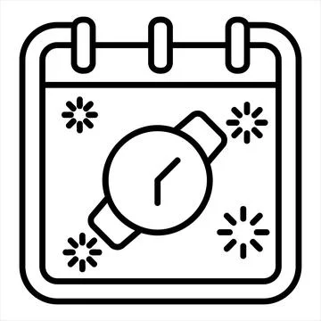 Watch line icon vector illustration isolated on white background Illustrazione stock