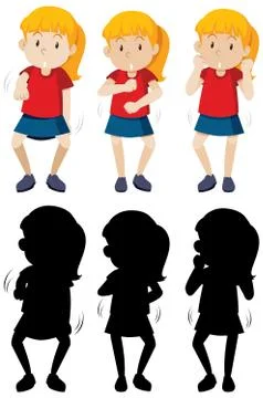 Watch me nae nae dance with its silhouette Stock Illustration