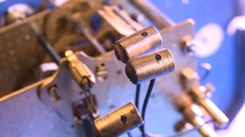 Watch mechanism. Clock chime Stockbeeldmateriaal 124023233