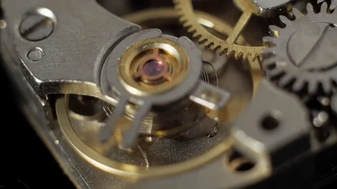 Watch mechanism, clockwork macro. 動画素材 69884928