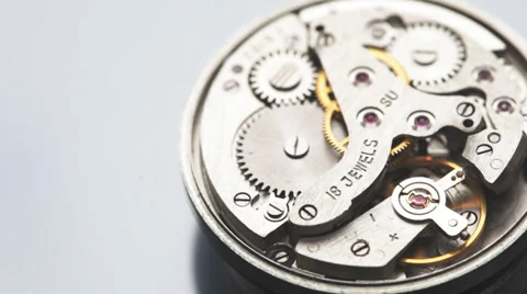 Watch mechanism close-up 스톡 동영상 31411228