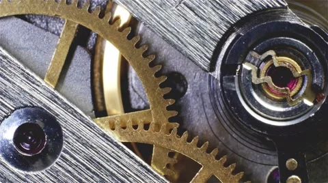 Watch Mechanism Close Up Видео 61437908