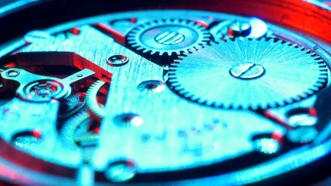 Watch Mechanism Close Up Stock Footage 86459882