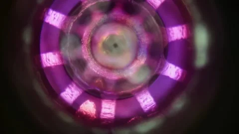 Watch Mechanism Close Up, Ruby Bearings in Polarized Light Stock Footage 316104361