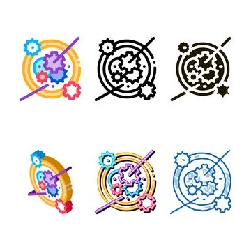 Watch mechanism icon minimal vector outline Stock Illustration