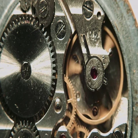 Watch mechanism macro Stock Footage 69485725