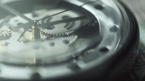 Watch mechanism macro Stock Footage 74580739