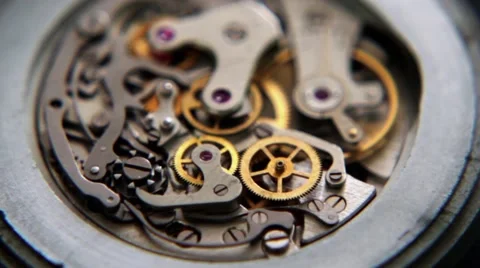 Watch mechanism in the work Stock Footage 53075086