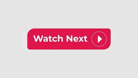 Watch next interactive flat button with click animation Stock Footage 332272175