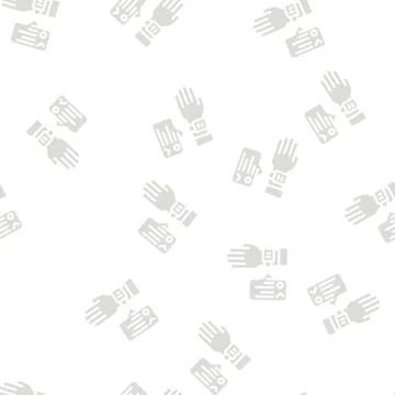 Watch notification glyph vector seamless pattern イラスト素材