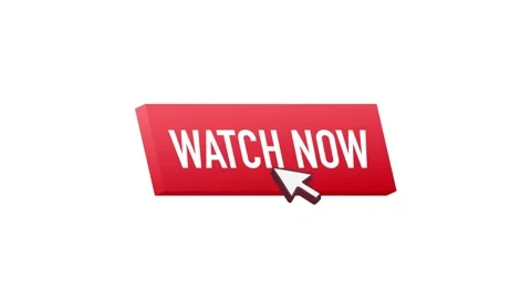 Watch now button in flat style on white background. Isolated Motion graphics Stock Footage 197024376