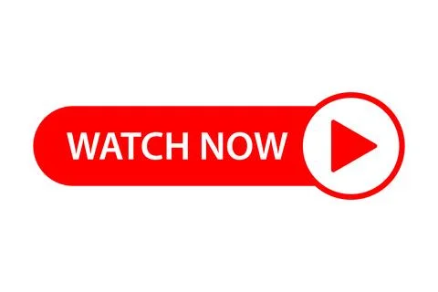 Watch now button icon vector play video button sign Watch now buttons. Play.. Stock Illustration