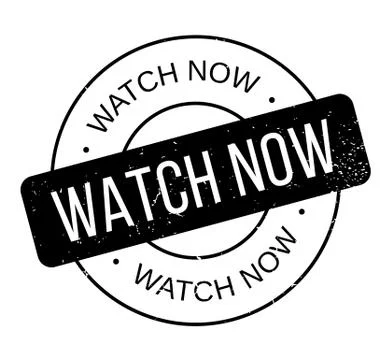 Watch Now rubber stamp Stock Illustration