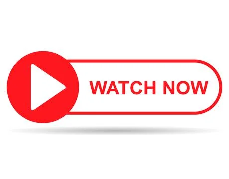 Watch now shadow icon, website online button player symbol, play video vector Stock Illustration