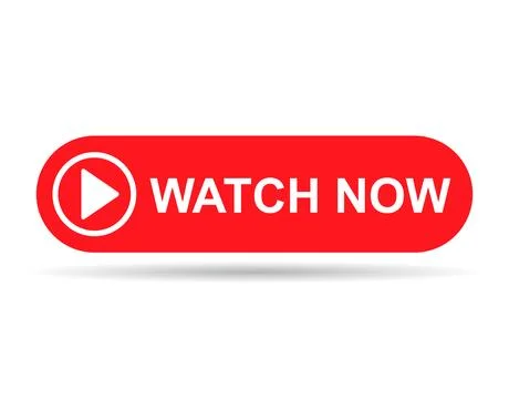 Watch now shadow icon, website online button player symbol, play video vector Stock Illustration