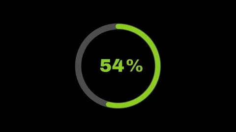 Watch progress grow with a loading circle animation showing Stock Footage 316700265