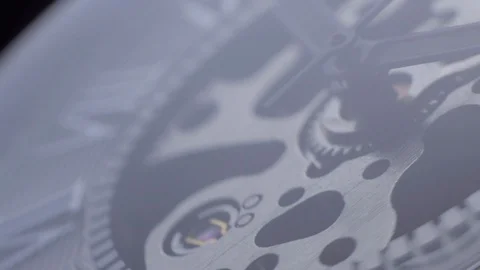 Watch rotating macro in studio Stock Footage 93585970