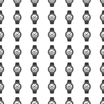 Watch seamless pattern. Vector Stock Illustration