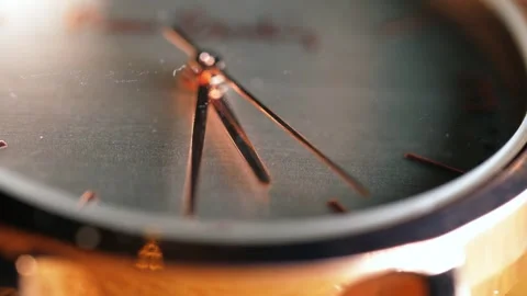 Watch with second hand ticking Video stock 313453233