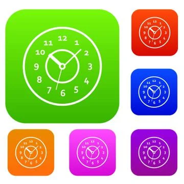 Watch set collection Stock Illustration