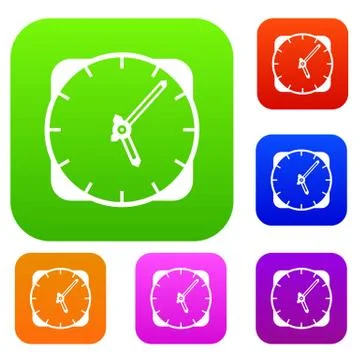 Watch set collection Stock Illustration