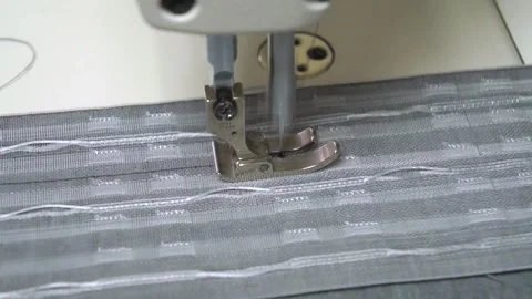 Watch the Sewing Machine Create Stunning Decorative Stitching with Ease and Stock Footage 310266415