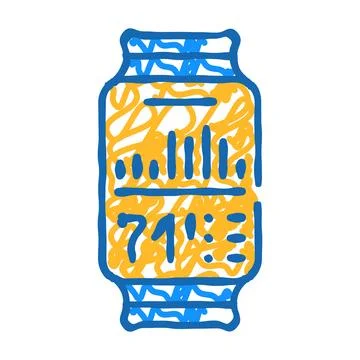 Watch stress control icon doodle illustration イラスト素材