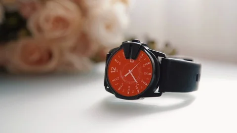 Watch on a table timelapse 스톡 동영상 128887397