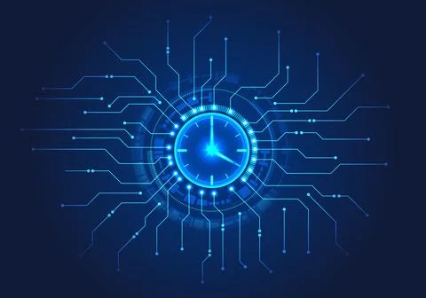 Watch technology circle Stockillustratie