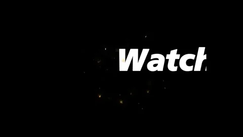 Watch This text animation with glowing light effect on a black background Stock Footage 344927895