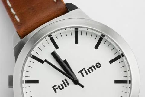 Watch with text Full Time. Stock Photos