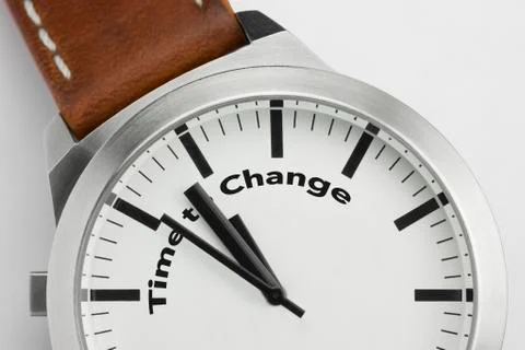 Watch with text Time to Change. Stock Photos