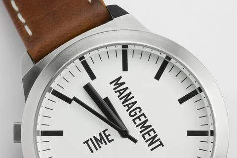 Watch with the text Time Management Stock Photos