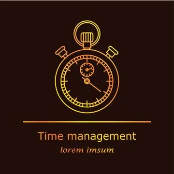 Watch thin line icon. Single high quality outline symbol of fitness for web Stock Illustration