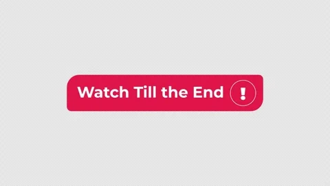 Watch till the end interactive flat button with click animation Stock Footage 332272177