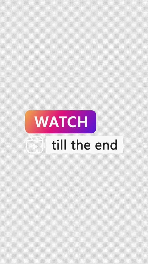 Watch Till the End Lower Third Animation for Vertical Videos – Transparent 4K Stock Footage 324135893