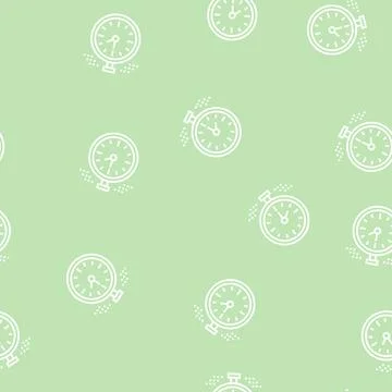 Watch time line seamless pattern Stock Illustration