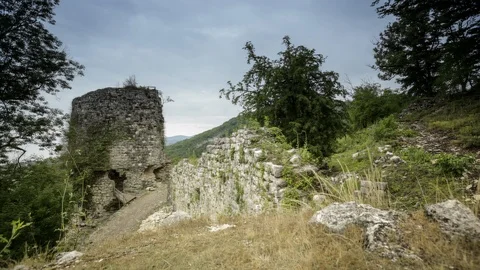 The watch tower, Abkhazia Stock Footage 113428443