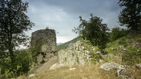 The watch tower, Abkhazia Stock Footage 113428550