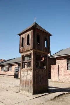 Watch tower, auschwitz Stock Photos