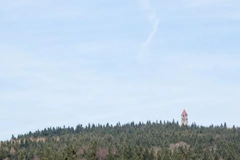 Watch tower on the hill Stock Photos