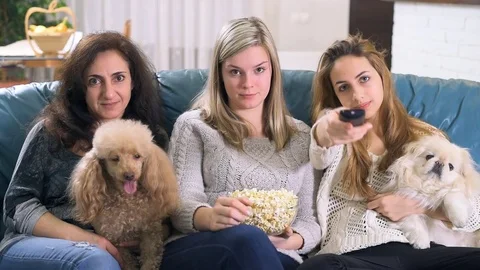Watch TV at home. Stock Footage 77414712